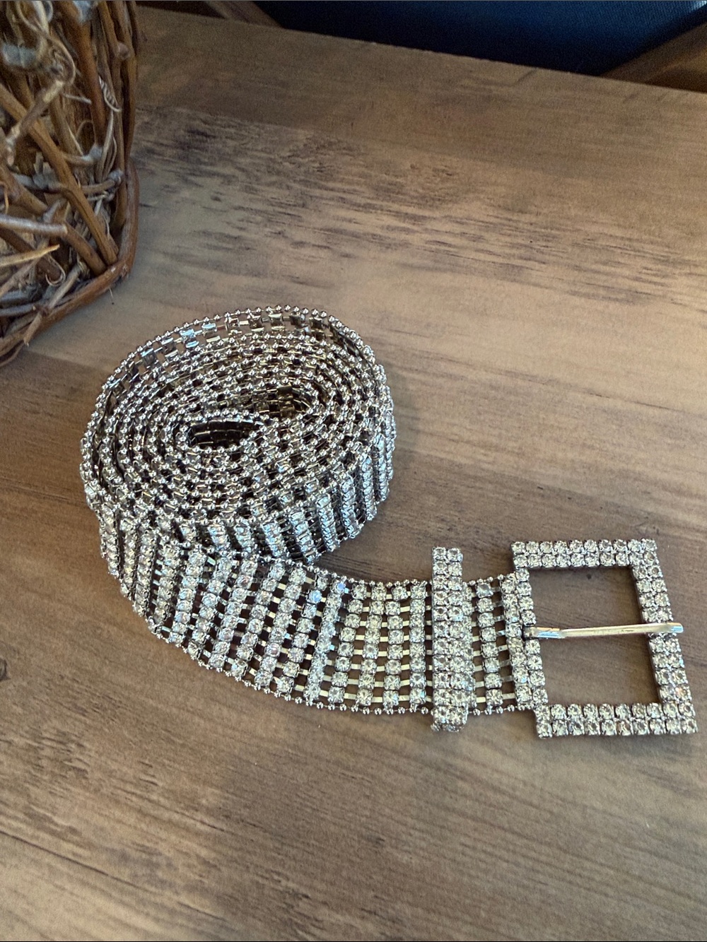 Rhinestone Crystal Belt - Silver Sparkle